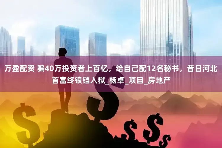 万盈配资 骗40万投资者上百亿，给自己配12名秘书，昔日河北首富终锒铛入狱_杨卓_项目_房地产
